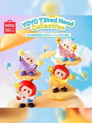 yoyo酱 名创优品右右酱yoyo酱萌趣歪头系列iconbox手办盲盒生日 #潮玩 #有亿点点可爱 #右右酱 #名创优品 #大人也要玩玩具