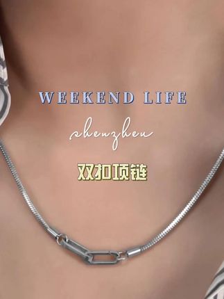 梵亚格 不锈钢项链 双扣项链时尚气质锁骨链简约百搭轻奢素款坠链#美出高级感 #饰品 #创作灵感 #好物分享 #项链
