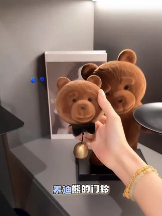 泰迪熊门铃多巴胺磁吸式门铃装饰入户家居卧室门风铃新年装饰品 #装饰品 #门铃装饰 #门铃 #门铃推荐 #门铃分享