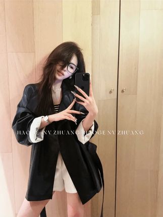 浩哥严选,皮衣外套#穿出自己的风格 #穿搭 #日常拍照 #出游穿搭 #今日穿搭look