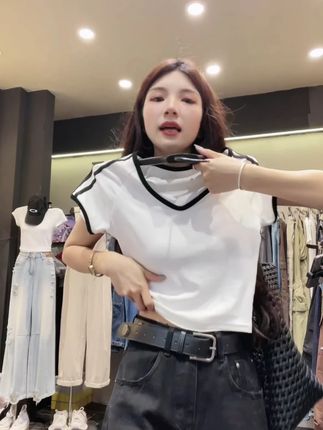 YOYO自制【清凉V领】#夏季新款 #新款上新