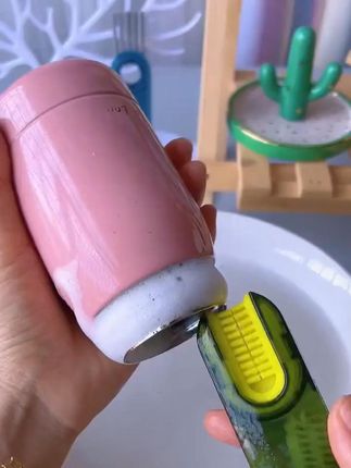 外贸品质三合一多功能清洁刷 水杯奶瓶保温杯清洗U型刷杯口清洁刷