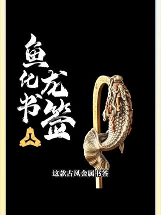 鱼化龙书签·发簪·白铜和黄铜款款古典中国风金属书签文玩麒麟摆件#古典书签 #金属摆件 #鱼化龙文玩 #中国风饰品 #书签发簪摆件