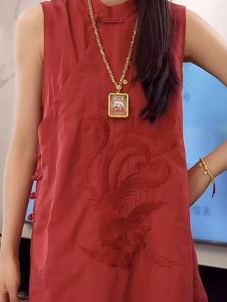 夏季新款新中式中国风气质复古无袖常规斜襟刺绣重工时尚上衣#穿出高级感#显瘦遮肉#品质女装#小个子穿搭#梨形身材穿搭