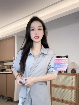 独特设计感女士侧带不规则衬衫上衣2025早秋新韩式设计感长袖衬衫#品质女装