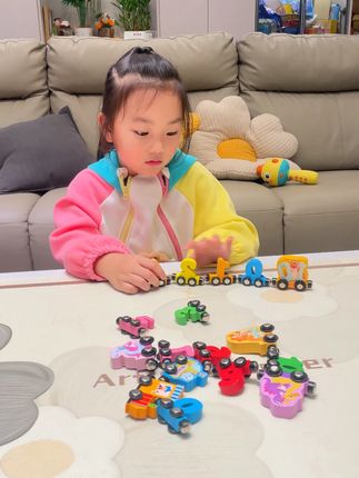 儿童早教益智积木磁性数字小火车木质男女婴幼儿提高认知数字玩具#母婴好物 #忙推荐 #早教益智 #磁性数字小火车 #数字玩具