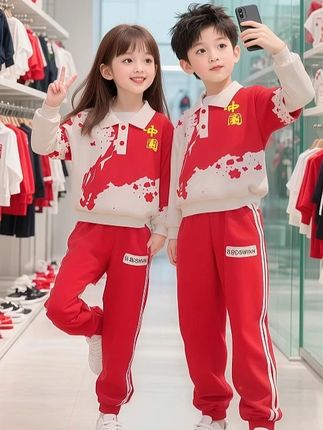 国庆带娃出门拍照、出游,这套国朝风童装太绝了拉!#高品质童装 #国庆节穿搭 #国庆节拍照 #潮童穿搭 #儿童运动套装