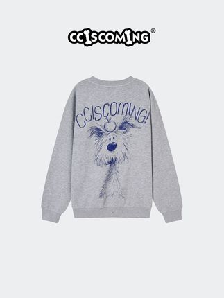 CC系列潦草小狗线稿印花圆领卫衣~#卫衣 #男生穿搭 #男女同款