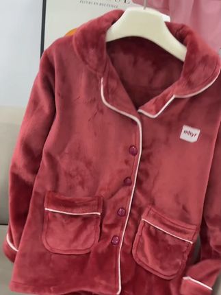女士睡衣2025秋冬法兰绒新款珊瑚绒加绒加厚大码可外穿家居服套装#女士睡衣 #秋冬睡衣 #加绒加厚 #可外穿睡衣 #睡衣套装