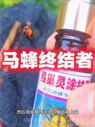 "马蜂克星来了!胡蜂毁巢灵专治各种蜂窝 ,安全高效不伤人!#马蜂防治 #胡蜂治理 #杀虫神器 #户外安全 #灭蜂好物