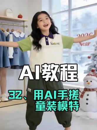 AI教程32、AI手搓童装模特 #剪映教程 #抖音剪辑教程 #短视频创作 #视频剪辑 #剪映电脑版