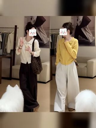 2025秋季新款设计感慵懒风洋气长袖开衫女搭配休闲阔腿裤两件套   #被秋日氛围感穿搭拿捏了 #高级感穿搭 #秋季不露腿穿搭 #秋季不露腿穿搭 抖音小助手 #气质范