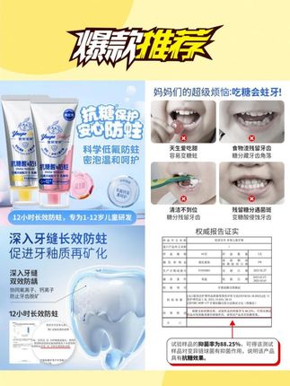 孩子的牙齿要格外的注意,优伢宝贝儿童奥拉氟牙膏水果味孩子很容易接受#儿童含氟牙膏推荐 #宝妈推荐 #儿童牙膏