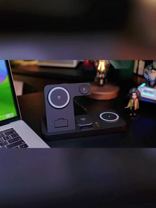 六合一多功能无线充电器可折叠立式支架可同时为手机耳机手表充电#手机耳机手表充电 #六合一多功能无线充电器 #可折叠立式支架