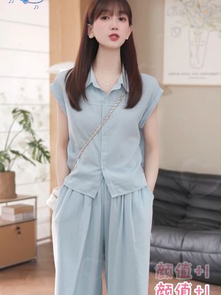 #洋气减龄 #显瘦遮肉 #两件套 #今年流行 #夏季新款穿搭 一整套装