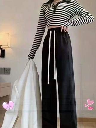 春秋百搭窄版直筒阔腿裤穿搭!! #梨形身材穿搭 #显高显瘦显腿长 #窄版阔腿裤 #百搭裤子 #无限回购的宝藏单品