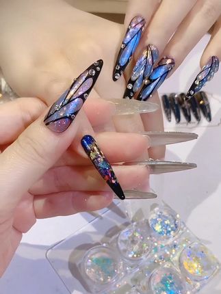 简约爆闪冰透 美甲冰晶片 #美甲分享 #美甲教程 #美甲 #美甲控 #美甲亮片推荐