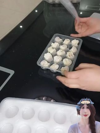 生小馄饨打包盒冷冻混沌商用神器冰汤圆分格速冻外卖盒专用1520格
