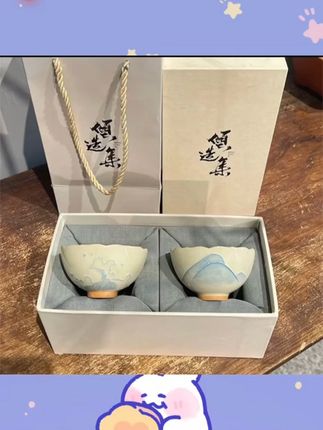 惊蛰 冰台色釉下彩手绘花口杯中式家用陶瓷喝茶杯品茗杯对杯礼装 惊蛰 冰台色釉下彩手绘花口杯中式家用陶瓷喝茶杯品茗杯对杯礼装 山盟海誓对杯礼盒装 #茶具好物推荐 #品茗杯 #主人杯 #对杯 #召唤茶友