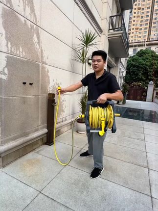 接水龙头多功能水枪软管收纳架套装洗车浇花两不误、#浇花神器、#高压水枪#洗车神器#水管收纳架#多功能