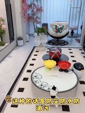 简约现代圆形桌垫防水防油免洗茶几垫隔热家用餐桌布台布盖布防烫#桌垫 #桌垫推荐 #防油桌垫 #家用桌垫 #防烫桌垫
