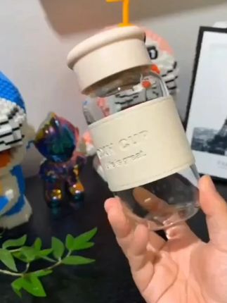 Allwell/2025新款水杯女生高硼硅泡茶玻璃杯子豆浆牛 #水杯 #携带方便 #泡茶杯茶水分离 #玻璃杯子 #新款水杯