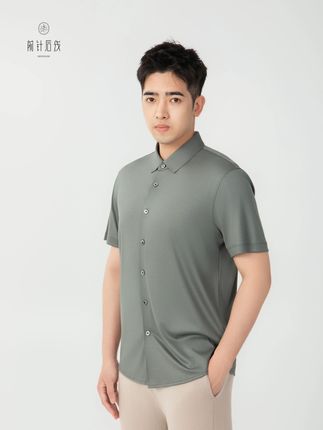 夏季穿的凉感透气羊毛衬衫 你体验过吗? #夏季新款 #穿出高级感 #品质男装 #面料舒适透气 #短袖t恤
