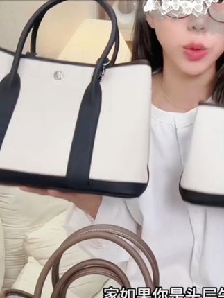 帆布配牛皮花园包大容量真皮撞色手提包女2025新款单肩斜挎托特包 ,#包治百病 #美包分享 #牛皮包 #斜挎托特包 #撞色手提包 #斜挎托特包