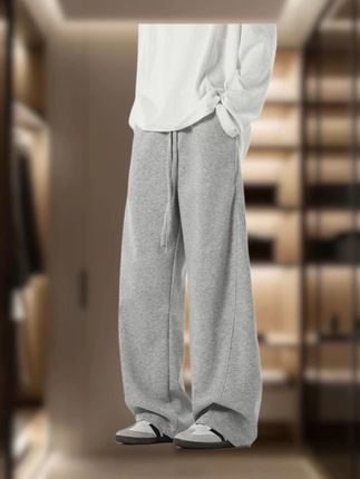 春秋2025花灰高街男士直筒卫裤抽绳美式休闲长裤运动裤宽松垂 #男士直筒裤 #卫裤 #高街 #运动裤 #男裤 #
