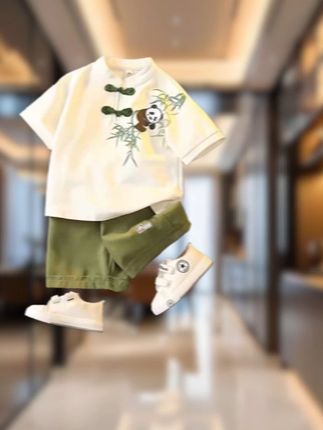 新中式国风夏季儿童套装男女童夏装唐装宝宝夏天短袖套装中国风 #新中式 #夏季穿搭 #儿童 #男童穿搭 #唐装