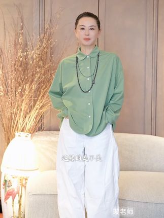 璇之恋·王璇(彩色系列)兰溪衬衫#衬衫 #穿搭 #简约搭配 #品质女装 #气质穿搭