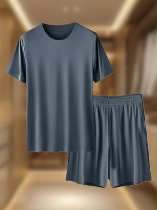 北极绒锻面冰丝套装凉感裸感家居服夏季垂顺超博空调男士夏季背心 #品质男装 #夏季新款 #面料柔软舒适 #好物推荐🔥 #超便宜超划算