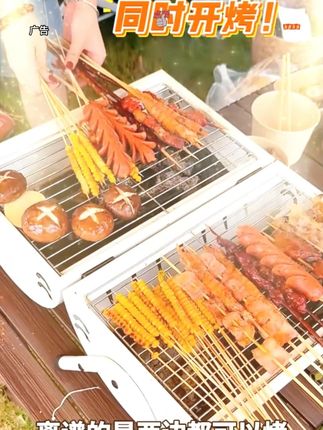 颜值高超实用派的烤炉,能烤能煎还能焖海鲜,一炉多用!#烧烤炉 #户外烧烤 #户外露营 #无限回购的宝藏单品 #在抖音入手的好东西