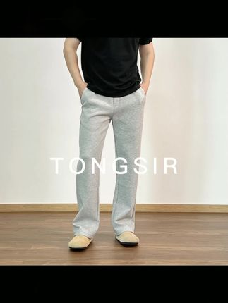 TONGSIR【2.0版】早秋糯感黑色卫裤男士垂感弹力休闲直筒裤中腰长裤#早秋卫裤 #黑色卫裤 #垂感弹力 #男士长裤 #TONGSIR