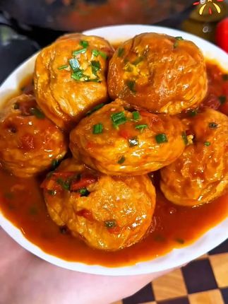 清水油面筋 无锡风味火锅食材麻辣烫油泡球正宗油面筋塞肉丸子#无锡油面筋 #火锅食材 #清水油面筋 #油面筋塞肉 #特色美食