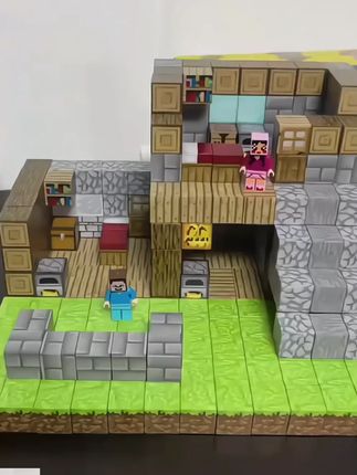 我的世界2.0cm磁力方块磁铁磁吸积木迷你儿童礼物益智拼装玩具     #动手动脑  #让孩子远离手机  #益智玩具  #迷你世界  #积木搭建