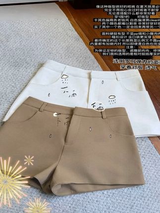 不透内裤!显高显瘦,高品质白短裤  #四季可穿  #白色短裤  #韩系短裤
