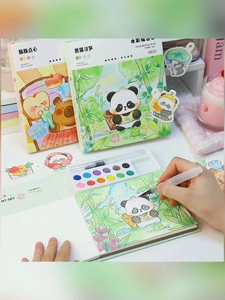 创意水彩画便携涂色本,自带颜料,让孩子随心涂鸦! #幼儿涂鸦本 #自带颜料本 #儿童涂色本 #便携绘画册 #创意水彩画