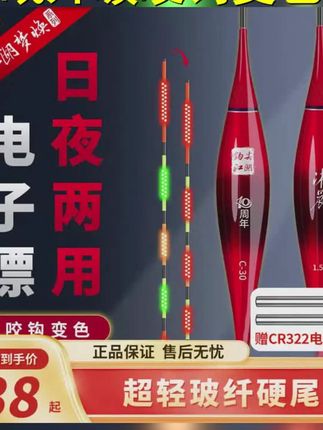 钩尖江湖咬钩变色夜光漂重力感应电子浮漂硬尾日夜两用高灵敏鱼漂 #钓鱼 #钓鱼人就是这么疯狂 #爱生活爱钓鱼 #浮漂 #鱼漂