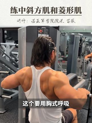 中斜方肌和菱形肌的训练动作 #苗振 #斜方肌训练 #菱形肌训练 #坐姿划船 #健身教学