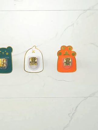 镀金萌趣花洒支架卫生间浴室免打孔淋浴喷头固定器可调节花洒底座#花洒支架 #免打孔 #可调节 #浴室好物 #镀金家居