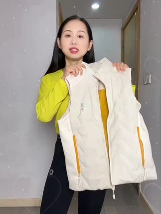 积能 秋冬款保暖跑步运动棉马甲运动休闲情侣款男女运动外套