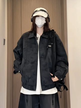 承包男生一个秋天的雾面皮夹克终于来了! #夹克外套 #秋季穿搭 #面料柔软舒适 #男生穿搭 #显瘦穿搭
