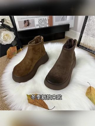 厚底增高勃肯雪地靴女2025冬季新款低帮加绒加厚防寒软底显瘦棉鞋#冬季雪地靴 #厚底增高 #低帮靴子 #加绒加厚 #2025新款