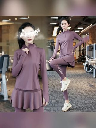 秋季晨跑速干健身服户外跑步运动套装带手机口袋女显瘦瑜伽服1233#秋季健身套装 #速干健身服 #女生健身 #显瘦瑜伽服 #运动套装