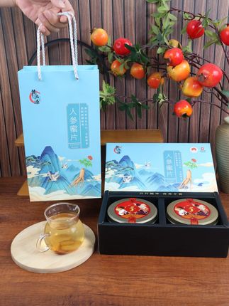 长白山人参蜜片礼盒装,送长辈领导好礼,中秋送礼品质滋补 #人参蜜片 #人参礼盒 #送长辈的礼物 #过节送礼送良品 #伴手礼
