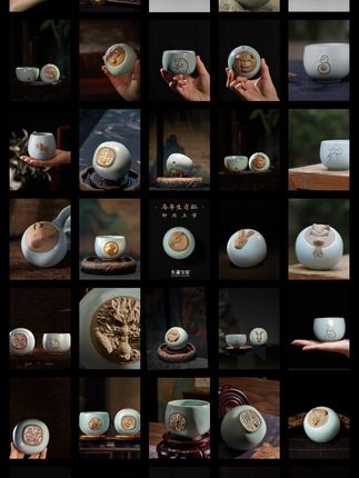 听说召唤十二生肖,会有好事花生 #茶器之美 #茶具 #茶文化 #器物的世界 #东道汝窑