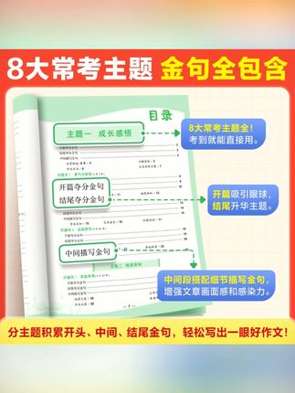 万唯中考初中高分作文金句考场夺分好词句段热点素材写作模板作文#万唯中考 #作文金句 #中考素材 #写作模板 #初中作文