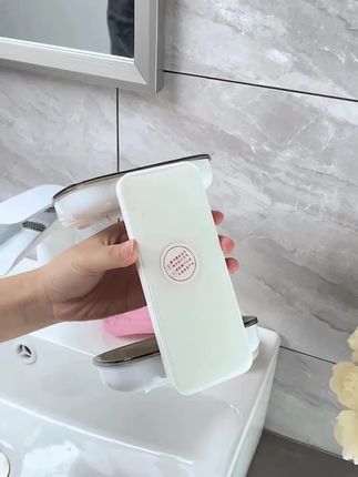 沥水肥皂盒壁挂式卫生间免打孔双层肥皂盒家用浴室墙上香皂置物架#肥皂盒 #卫生间好物 #免打孔 #双层设计 #沥水