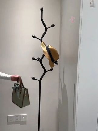 火南北轻奢落地挂衣架#卧室衣服架 #家用客厅简易立式衣帽架 #进门包架 #落地挂衣架